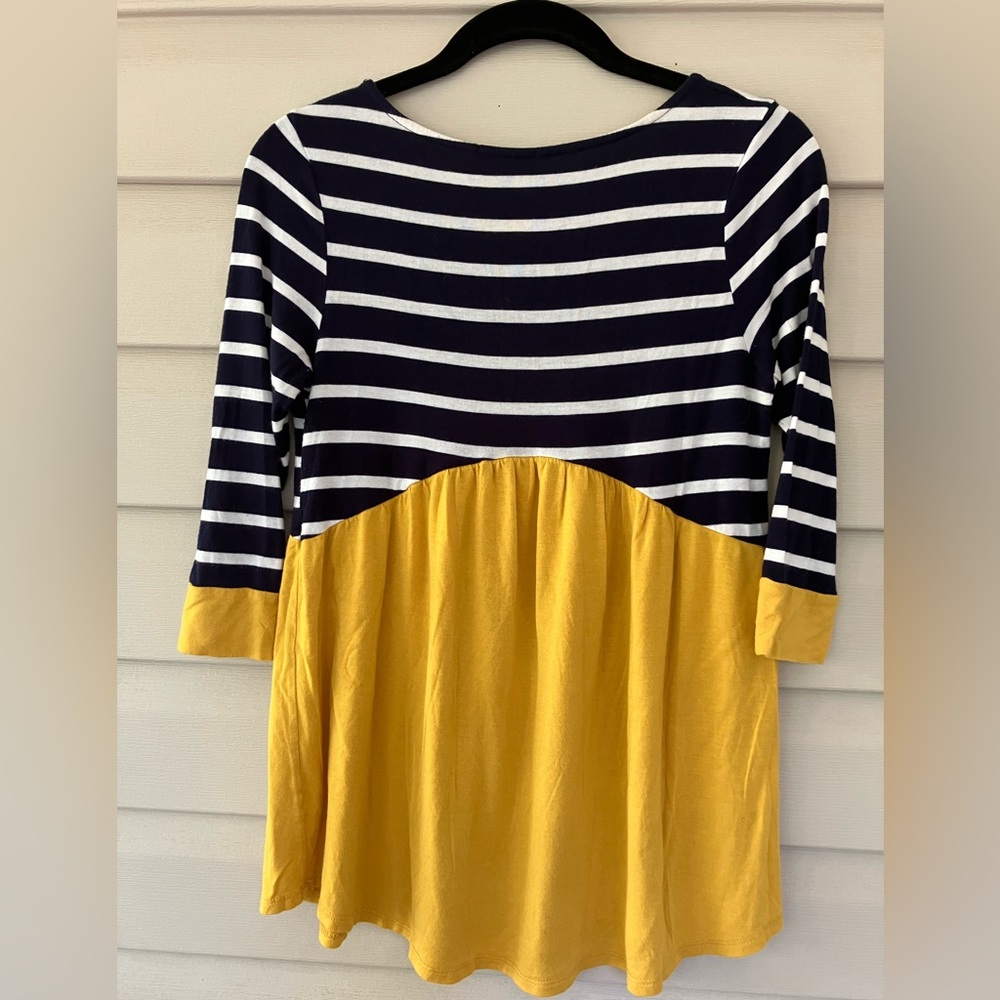 P S Kate babydoll striped knit top soft comfy quirky indie artsy boho USA S